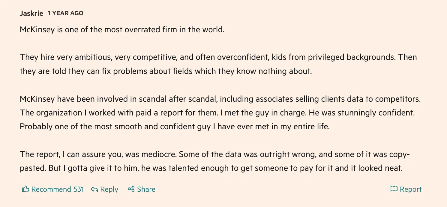 FT comment deriding mckinsey 2